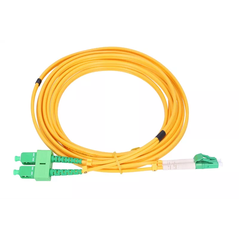 Patchcord Extralink SC/APC į LC/APC vienmodis dvipusis 9/125 µm G.657.A1 3 m 3 mm
