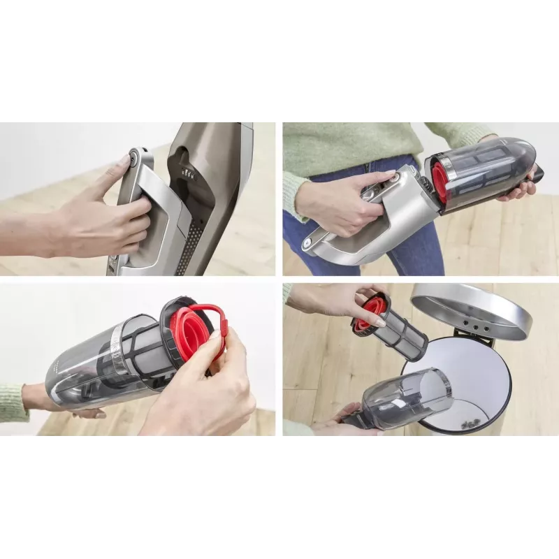 Bosch BBH3ALL23 belaidis vertikalus dulkių siurblys / elektrinė šluota 2-in-1 vertikalus dulkių siurblys Baterija Sausas Be maišelio 0,4 l šampano, metalo spalvos