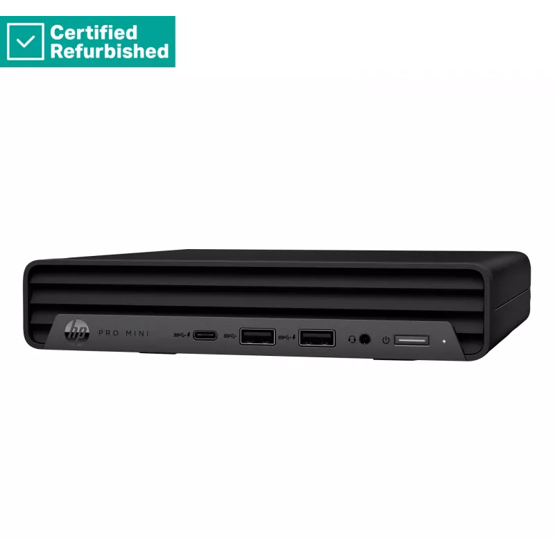 RENEW Sidabrinė HP Pro 400 G9 Mini - i5-13500T, 8GB, 256GB SSD, USB pelė, Win 11 Pro, 1 metai