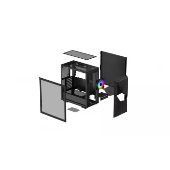Deepcool | MID TOWER CASE | CYCLOPS BK | Šoninis langas | Juoda | Mid-Tower | Maitinimo šaltinis įtrauktas Ne | ATX PS2