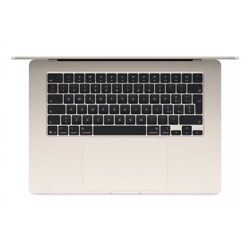 „MacBook Air 15“, žvaigždžių šviesos, M4 (10 branduolių CPU / 10 branduolių GPU), 24 GB, 512 GB, vokiška klaviatūra, 35 W dviejų USB-C prievadų maitinimo adapteris, MC6K4D/A