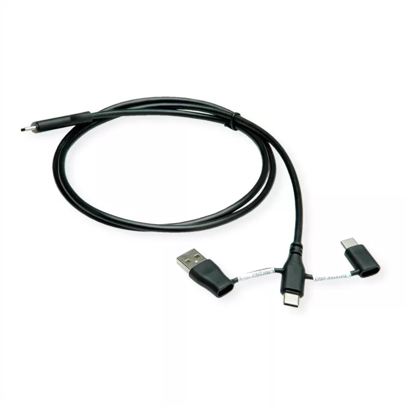 ROLINE USB 2.0 laidas tipo C ST/ST su duomenų blokavimo adapteriais A ir C – kabelis – skaitmeninis/duomenų