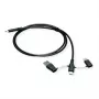 ROLINE USB 2.0 laidas tipo C ST/ST su duomenų blokavimo adapteriais A ir C – kabelis – skaitmeninis/duomenų