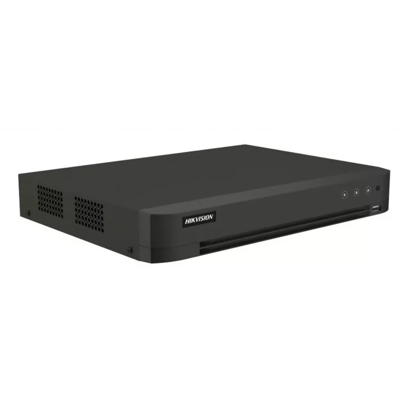 DVR Hikvision Pro serijos 8 kanalų 5 MP 1U H.265 AcuSense, 8 įėjimai, Gigabit Ethernet, 12 TB HDD, 12 V, 24 W