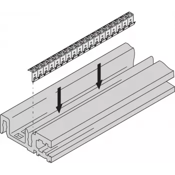 SCHROFF HORIZ.RAIL H VT 84HP EMC - Stovo priedas (24576084)