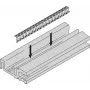 SCHROFF HORIZ.RAIL H VT 84HP EMC - Stovo priedas (24576084)