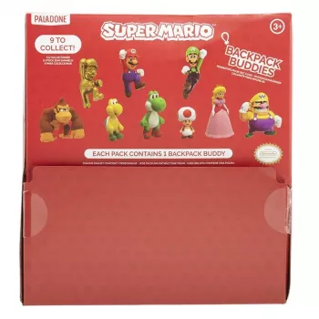 Kuprinės draugų raktų pakabukų rinkinys Paladone Super Mario CDU 24 vnt. – įvairūs personažai, kolekcionuojami aksesuarai