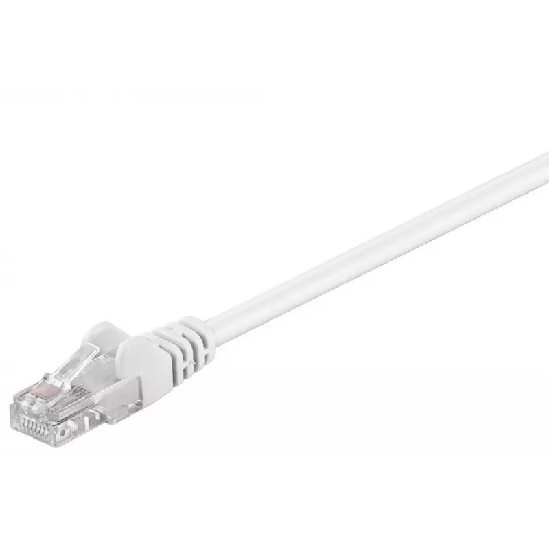 Wentronic Goobay CAT 5e jungiamasis kabelis, U/UTP, baltas, 3 m - CCA vario mišinys (68506)