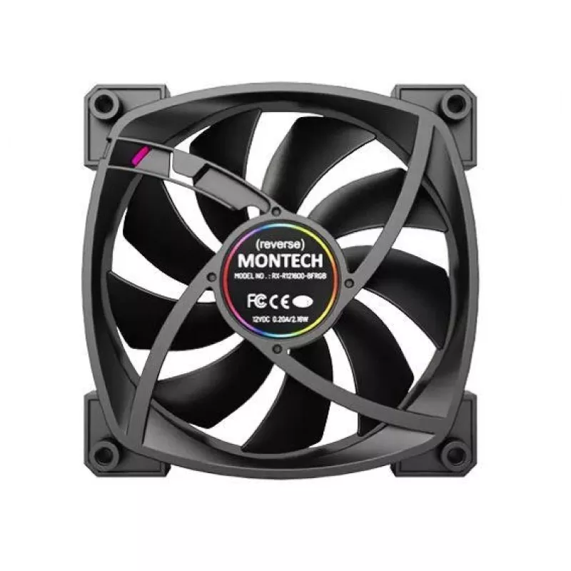 Montech RX120 PWM kompiuterio korpuso ventiliatorius 12 cm juodas 3 vnt.