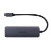 UNITEK uHUB Q4 USB šakotuvas Type-C 5000 Mbit/s Pilka