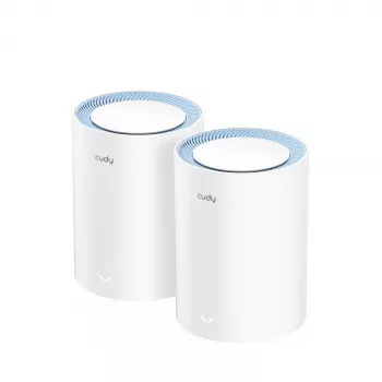 Tinklinio tinklo sistema Cudy M1200 2 vnt. rinkinys — Dviejų juostų Wi‑Fi 5 (300/867 Mbps), 2 įrenginiai, 1x LAN prievadas, palaiko 100 įrenginių