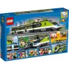 LEGO 60337 City Express keleivinis traukinys su nuotolinio valdymo pulteliu, žaislas vaikams, berniukams ir mergaitėms su veikiančiais priekiniais žibintais, 2 vagonais ir 24 bėgių detalėmis