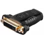 Wentronic Goobay HDMI™ / DVI-I adapteris, HDMI standartinis lizdas (A tipo), juodas - 19 kontaktų HDMI™ lizdas > DVI (24+5) lizdas (68690)