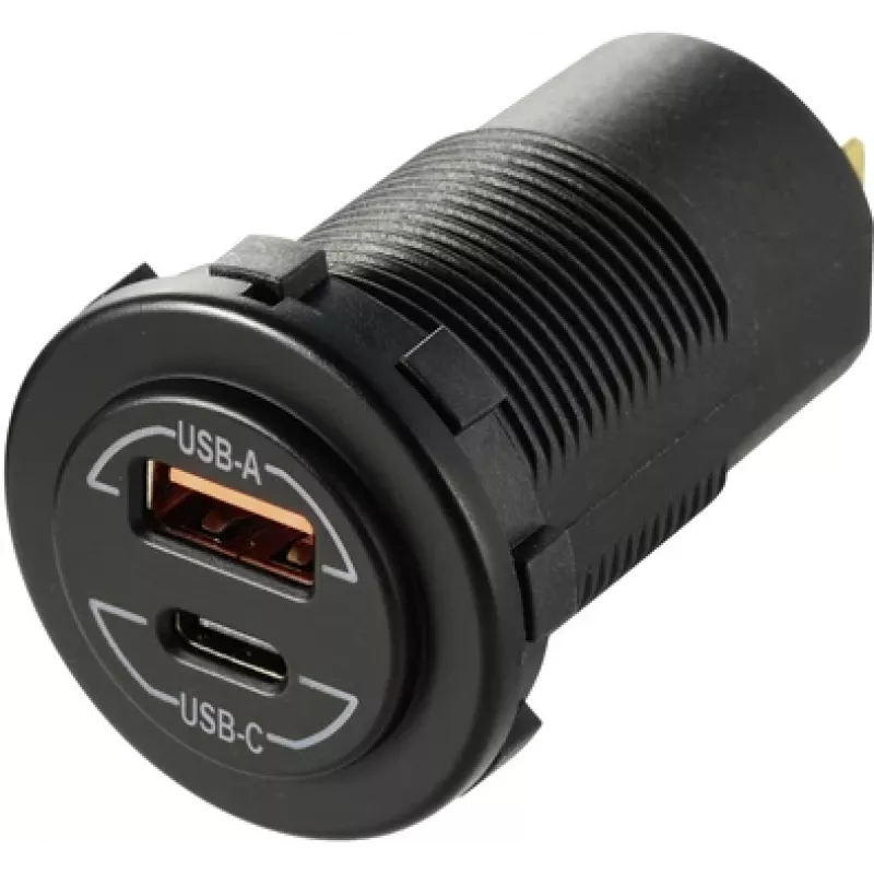 VOLTCRAFT Power-Delivery USB įmontuojamas lizdas transporto priemonei 60W (VC-14336670)