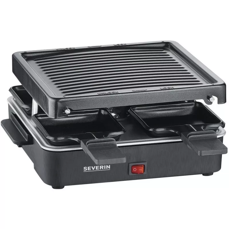 Severin Mini Raclette grilis 4 nedidelės nepridegančios keptuvės 600 W