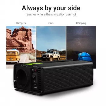 Green Cell INV24 maitinimo adapteris Auto 1500 W juodas