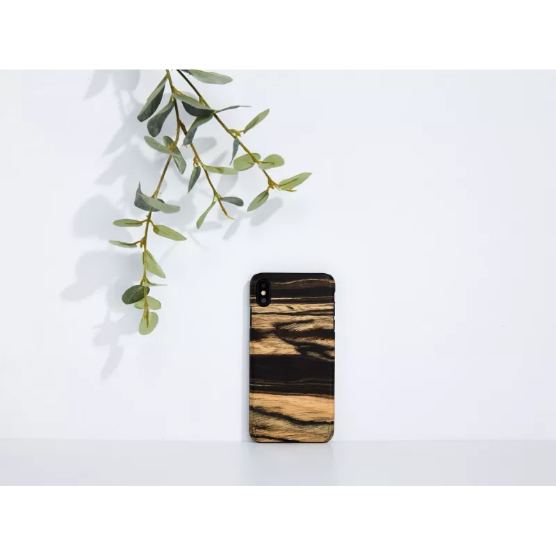 man and wood telefono dėklas iPhone XS Max — balta juodmedžio juoda