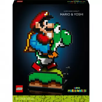 Konstrukcinis žaislas LEGO Super Mario World Mario & Yoshi rinkinys 71438 — interaktyvios figūrėlės ir statomi žaidimo elementai
