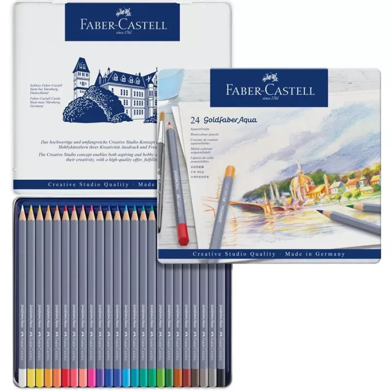 Spalvoti pieštukai Faber-Castell Goldfaber Aqua 24 vnt.