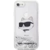 Karl Lagerfeld | Originalus dėklas IPHONE SE 2022/SE 2020/7/8 Karl Lagerfeld kietas dėklas su blizgučiais Choupette galva (KLHCI8LNCHCS)