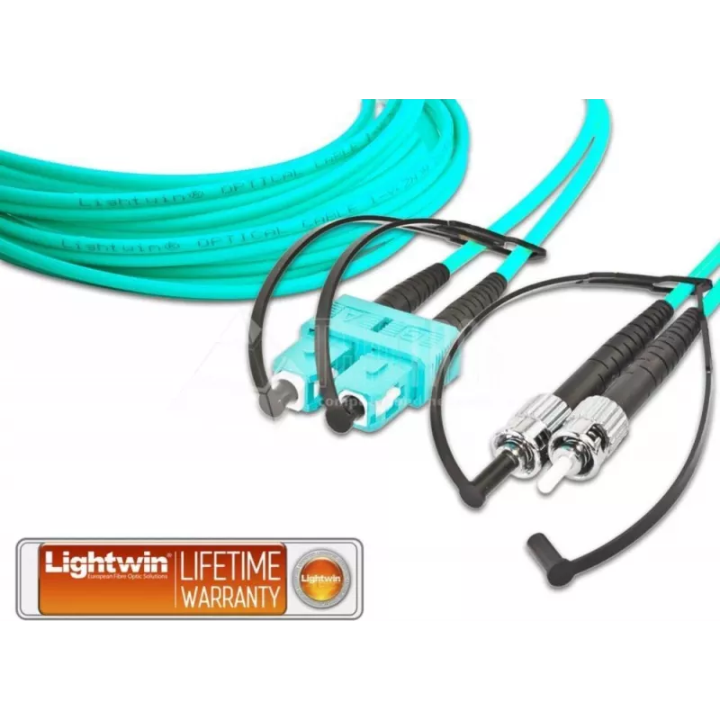 Lightwin LDP-50 SC-ST 3.0 OM3 šviesolaidinis kabelis 3 m akvamarino spalvos (LDP-50 SC-ST 3.0 OM3)