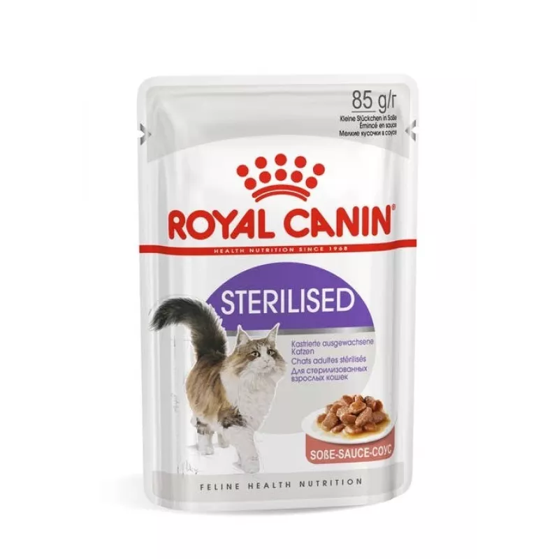 ROYAL CANIN FHN Sterilised padaže – drėgnas suaugusių kačių maistas – 12x85g