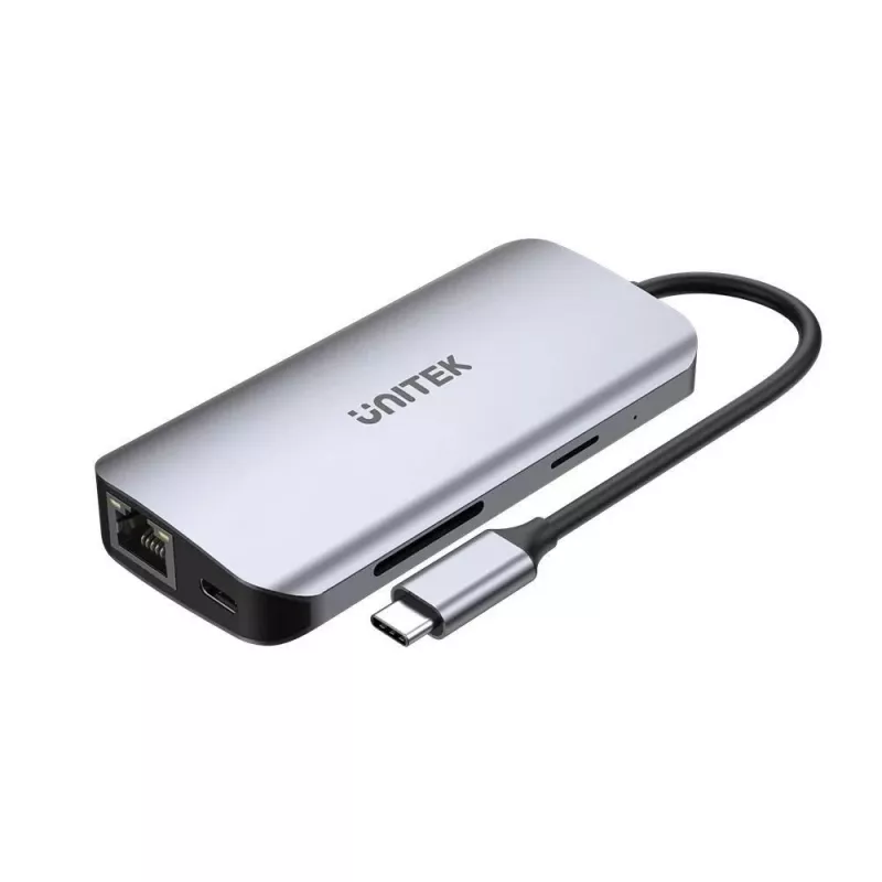 USB-C šakotuvas Unitek D1122A01 su 2x HDMI 4K ir 100W maitinimo tiekimu