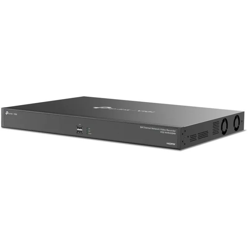 Tinklo vaizdo registratorius TP-Link VIGI 64 kanalų NVR, 64 kanalų įvestis, 4K 3840×2160, 16 kanalų peržiūra, SATA HDD, iki 64 TB, 2×LAN, USB-A