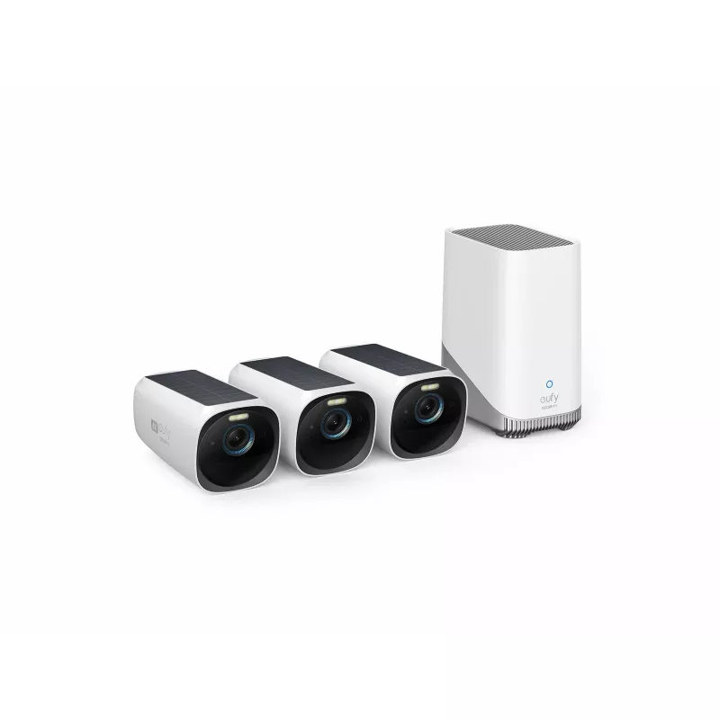 IP apsaugos kamera Eufy eufyCam S330 (eufyCam 3) 3840×2160, lauko, belaidė, montuojama ant sienos, 135° matymo laukas, dvipusis garsas