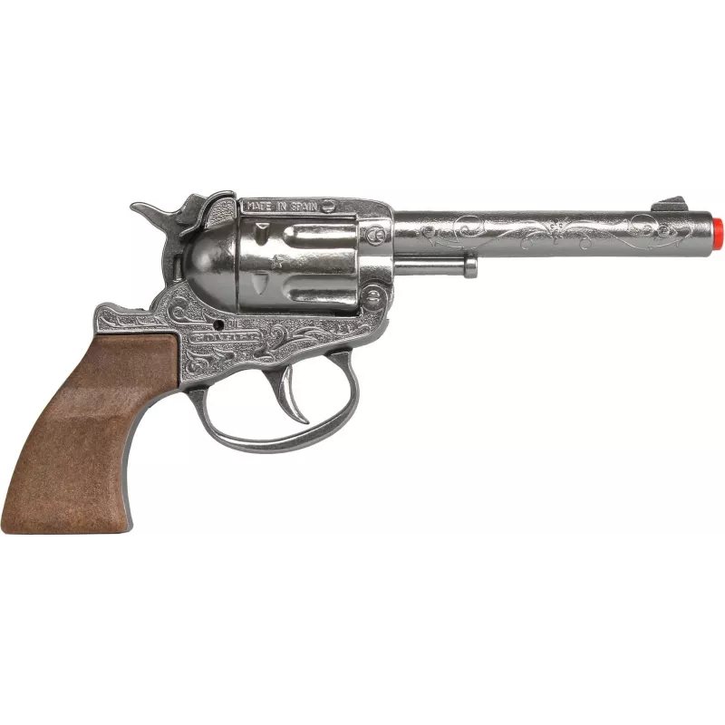 Žaislinis metalinis kaubojaus revolveris Gonher 8 šūvių modelis 239842