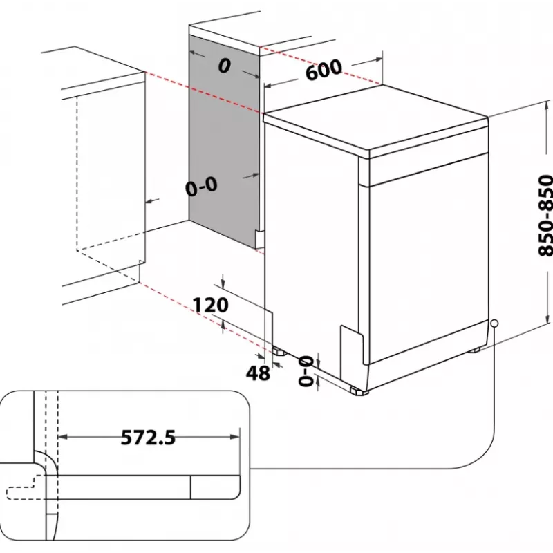 Indesit D2F HD624 AS indaplovė Laisvai pastatoma 14 vietų nustatymų