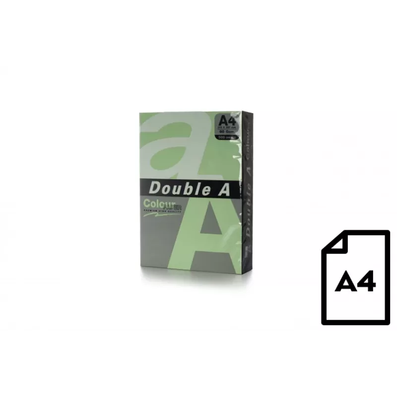 Spalvotas popierius Double A, 80g, A4, 500 lapų, smaragdinis