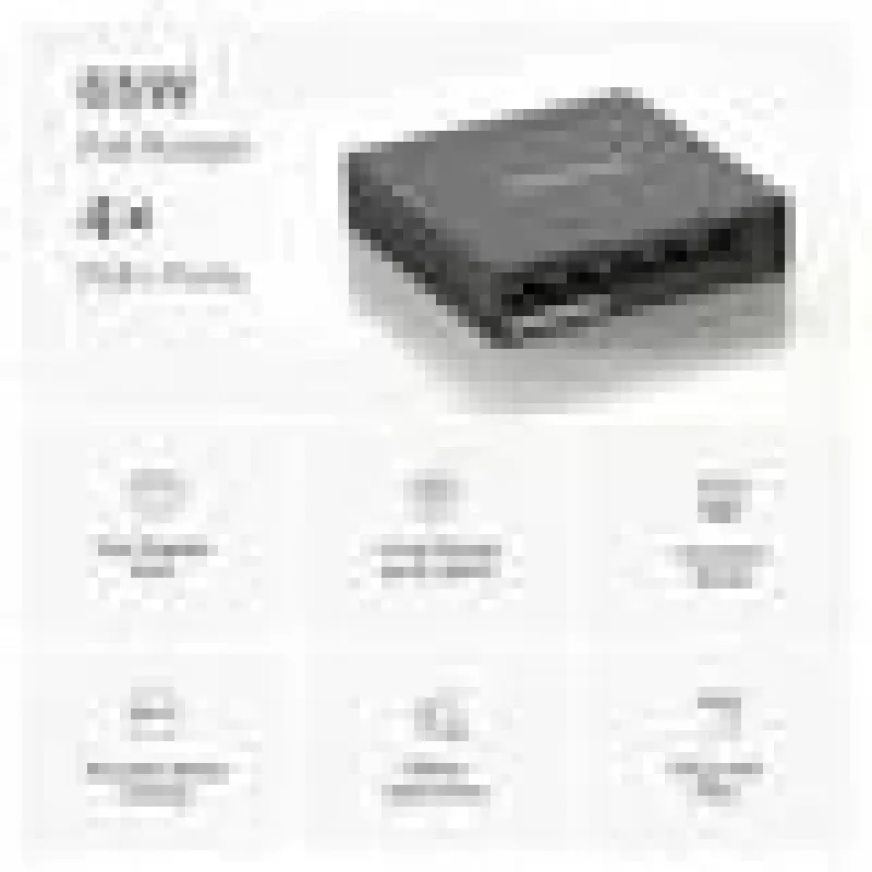 Mercusys 5 prievadų gigabitinio stalinio komutatoriaus su 4 PoE+ prievadais