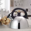 Virdulys Maestro MR1302 nerūdijančio plieno 2,5 l, tinkamas indukcijai, atverčiamas švilpukas, juoda rankena