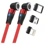 RealPower MagneticCharge2 USB laidas 1m raudonas greitas įkrovimas duomenų perdavimas