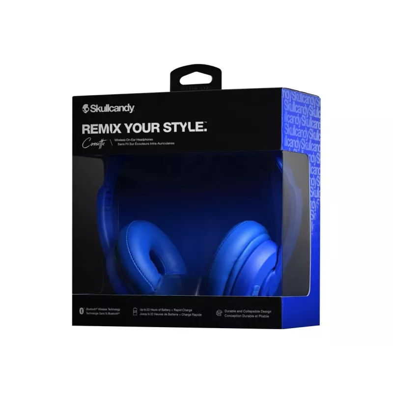 Skullcandy | Belaidės ausinės | Cassette | Belaidės/Laidinės | Antausinės | Mikrofonas | Belaidės | Mėlynos