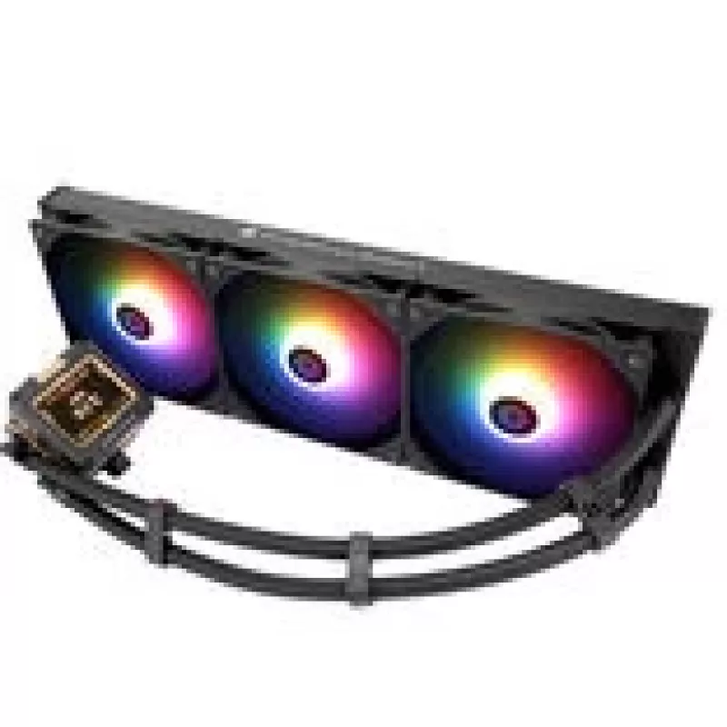 CPU aušintuvas Thermalright Frozen Warframe 420 Juoda ARGB — 140 mm ARGB ventiliatoriai, 420 mm radiatorius