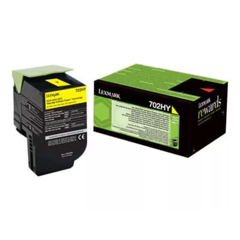 Toner Lexmark Cartridge 702HY Geltona 70C2HY0 3000 puslapių