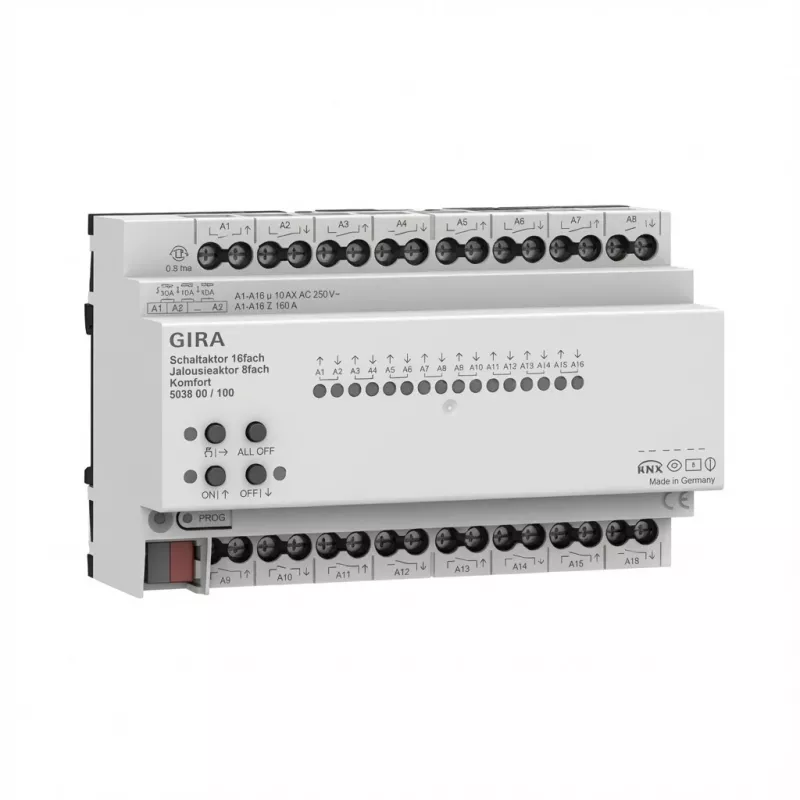 GIRA 503800 jungiklio/žaliuzių pavara 16f/8f 16 A REG Kmf KNX Secure