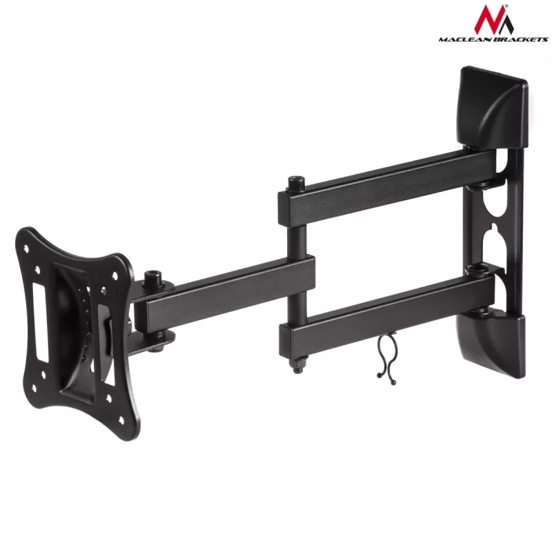 TV / monitoriaus sieninis laikiklis MACLEAN MC-719, ekranams iki 68,6 cm (27 colių), maks. 15 kg, VESA 100x100, juodas