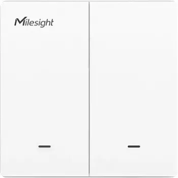Sieninis jungiklis Milesight WS502-868M-3W-W11-EU LoRaWAN 3 laidų 2 mygtukų apšvietimo valdymui