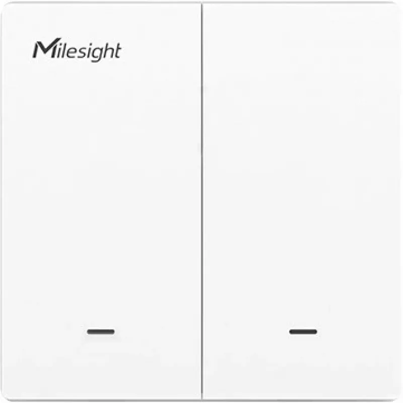 Sieninis jungiklis Milesight WS502-868M-3W-W11-EU LoRaWAN 3 laidų 2 mygtukų apšvietimo valdymui