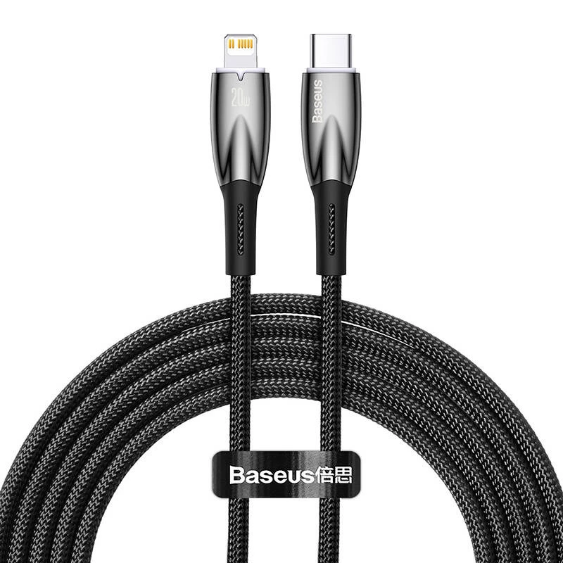 USB-C į Lightning laidas Baseus Glimmer 20W, 2 m — Greitas įkrovimas ir duomenų sinchronizavimas
