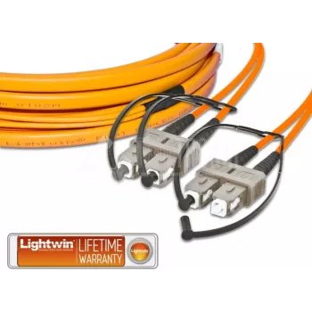 Lightwin aukštos kokybės plokščio dvipusio LWL komutacinis kabelis, MM OM2, SC - SC LWL komutacinis kabelis (LDP-50 SC-SC 10.0 FD)