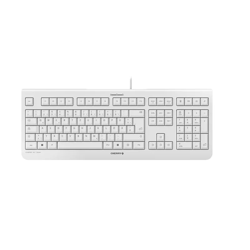 CHERRY KC 1000 klaviatūra, biuro, USB, QWERTZ, vokiška, pilka