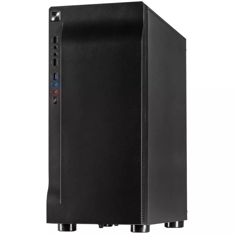 Korpusas INTER-TECH A-3411 Creek Gaming Tower, ATX, 1xUSB3.0, 2xUSB2.0, maitinimo blokas neprivalomas, langelis šone, LED šviesa priekyje, integruotas RGB LED, juodas