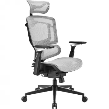 Biuro kėdė Sharkoon OfficePal C50M — paminkštinta sėdynė, tinklinis atlošas, juoda, atlošas 49×63 cm, sėdynės plotis 50 cm