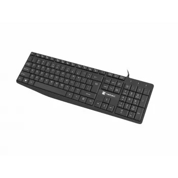 Laidinė pilno dydžio klaviatūra NATEC NAUTILUS NKL-1950 — USB, QWERTY US International, 105 klavišai, juoda