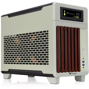 Mini korpusas THERMALTAKE TR100 WS Matcha Green kompaktiško dizaino, mini-ITX/microATX palaikymas