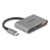 DeLOCK 61071 vaizdo kabelio adapteris 0,1 m USB Type-C USB Type-C USB Type-A HDMI pilkas